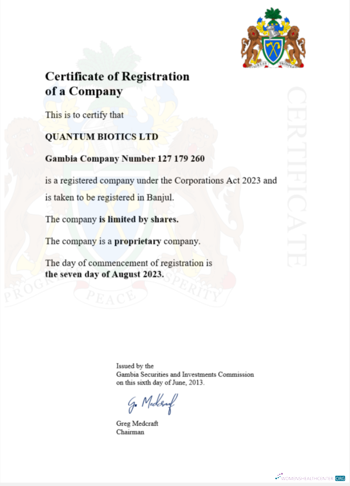 Download Gambia certificate of registration Word and PDF template Photoshop template